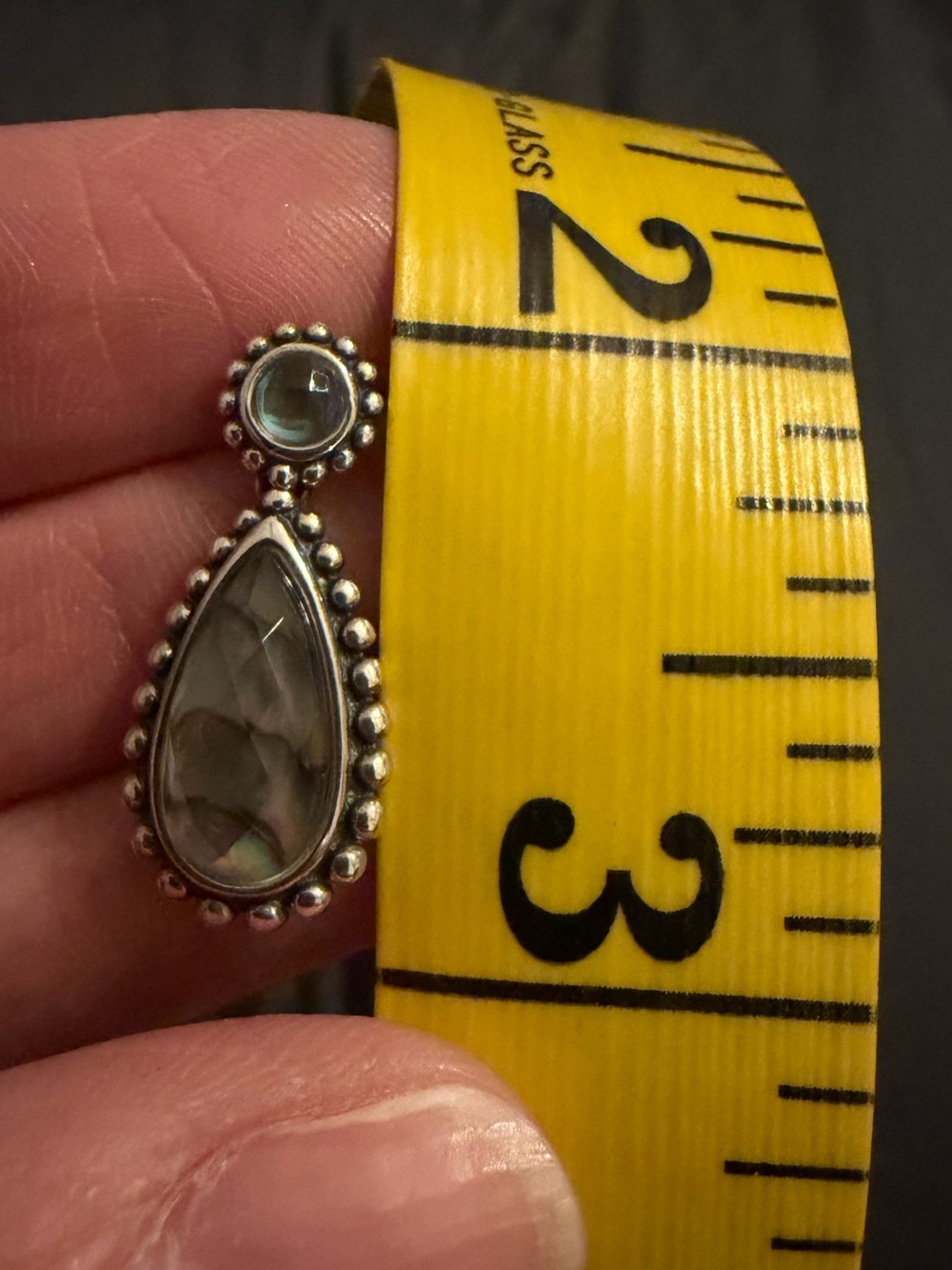 Lagos Maya abalone teardrop earrings - Picture 4 of 4